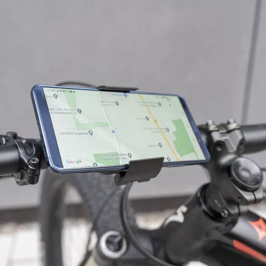 4smarts Ringmount Compacte Telefoonhouder voor Fiets Zwart afbeelding 1