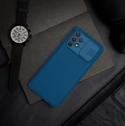 Nillkin CamShield Samsung Galaxy A32 4G Hoesje met Camera Slider Blauw afbeelding 4