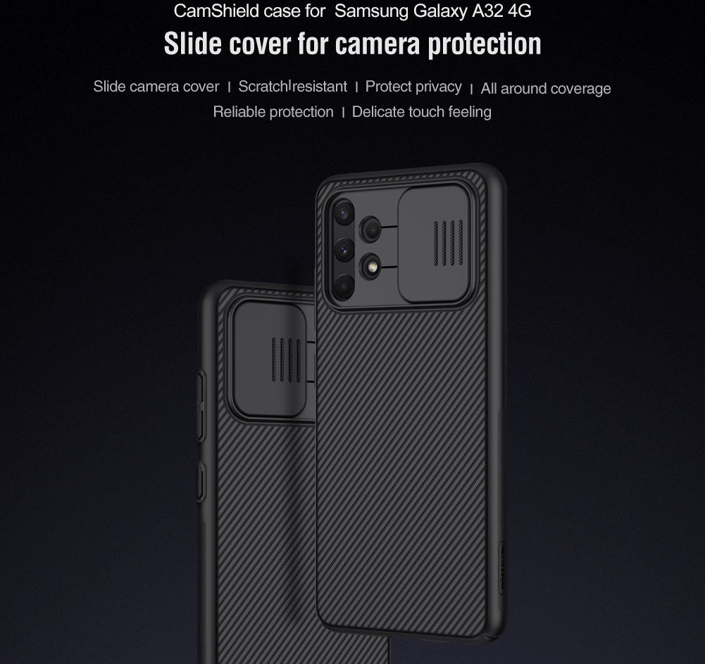 Nillkin CamShield Samsung Galaxy A32 4G Hoesje met Camera Slider Blauw afbeelding 5
