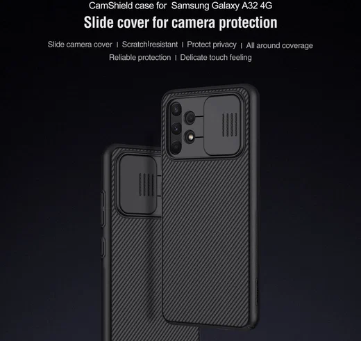 Nillkin CamShield Samsung Galaxy A32 4G Hoesje met Camera Slider Blauw afbeelding 5