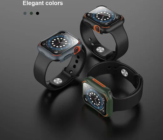 Nillkin Apple Watch 40MM Hoesje Bumper met Tempered Glass Zwart afbeelding 12