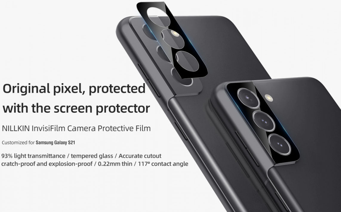 Nillkin Samsung Galaxy S21 Camera Lens Protector 0.22mm (2-Pack) afbeelding 3
