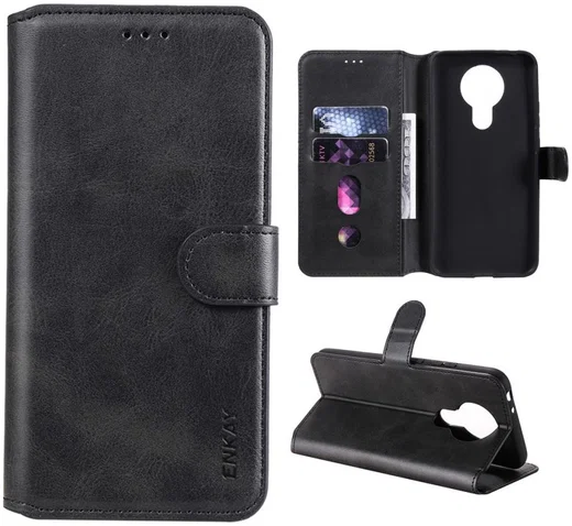 Nokia 3.4 Hoesje Portemonnee Book Case Zwart afbeelding 4