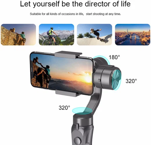 3-Axis Gimbal voor Smartphones met Stabilisatie Zwart afbeelding 7