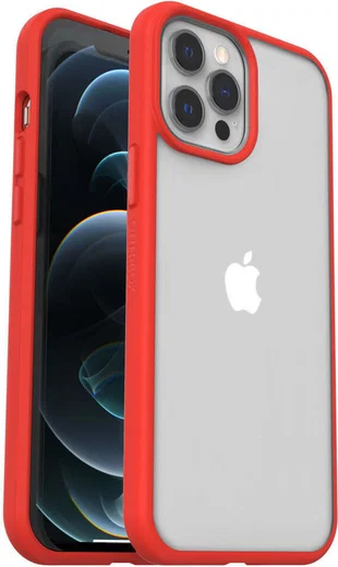 OtterBox React Apple iPhone 12 Pro Max Hoesje Transparant Rood afbeelding 1
