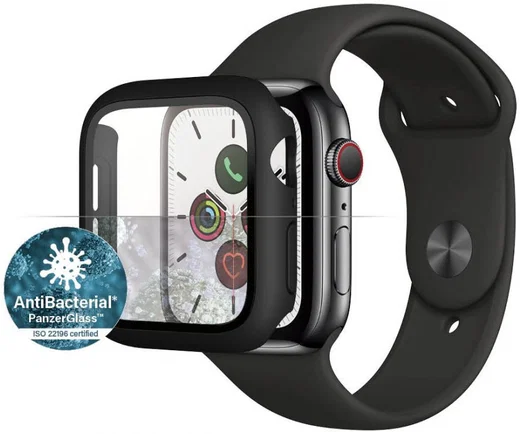 PanzerGlass Full Body Apple Watch 40MM Hoesje Antibacterieel Zwart afbeelding 2