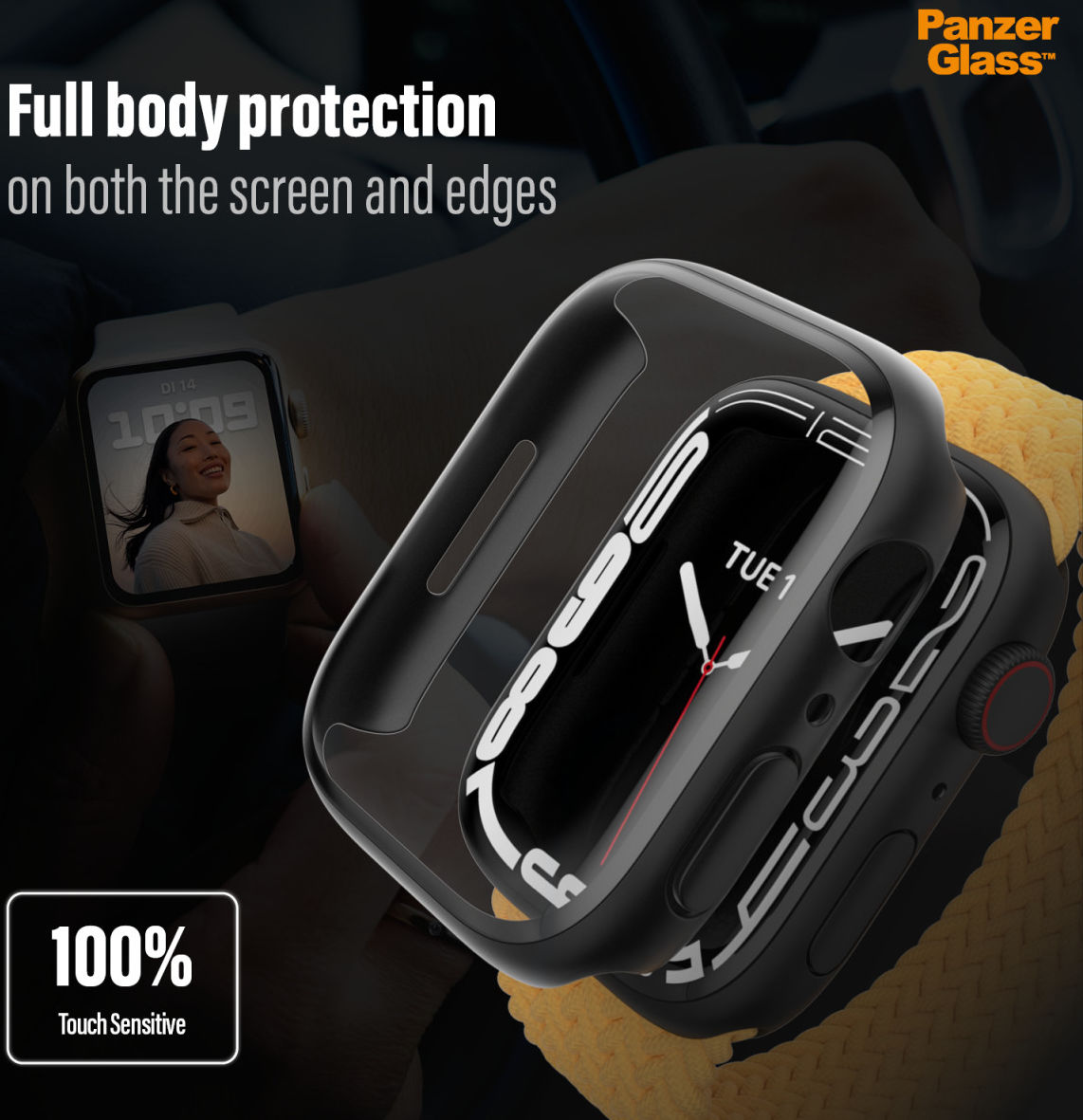 PanzerGlass Full Body Apple Watch 40MM Hoesje Antibacterieel Zwart afbeelding 6