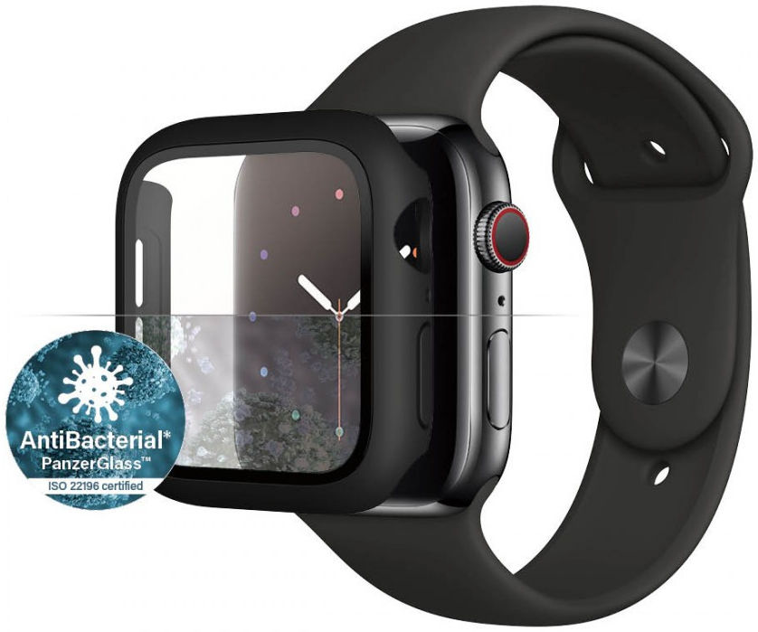PanzerGlass Full Body Apple Watch 44MM Hoesje Antibacterieel Zwart afbeelding 2
