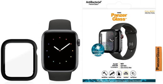 PanzerGlass Full Body Apple Watch 44MM Hoesje Antibacterieel Zwart afbeelding 11