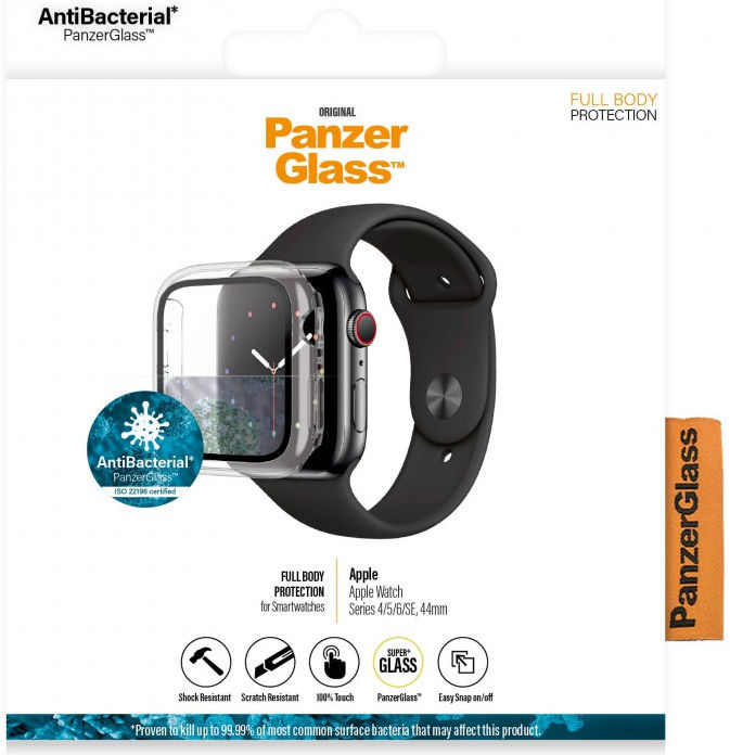 PanzerGlass Full Body Apple Watch 44MM Hoesje Antibacterieel Clear afbeelding 9