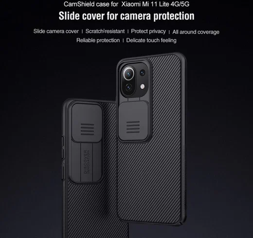 Nillkin CamShield Xiaomi Mi 11 Lite 4G/5G (NE) Hoesje met Slider Blauw afbeelding 5