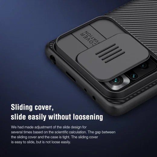 Nillkin CamShield Xiaomi Redmi Note 10 Pro Hoesje Camera Slider Zwart afbeelding 5