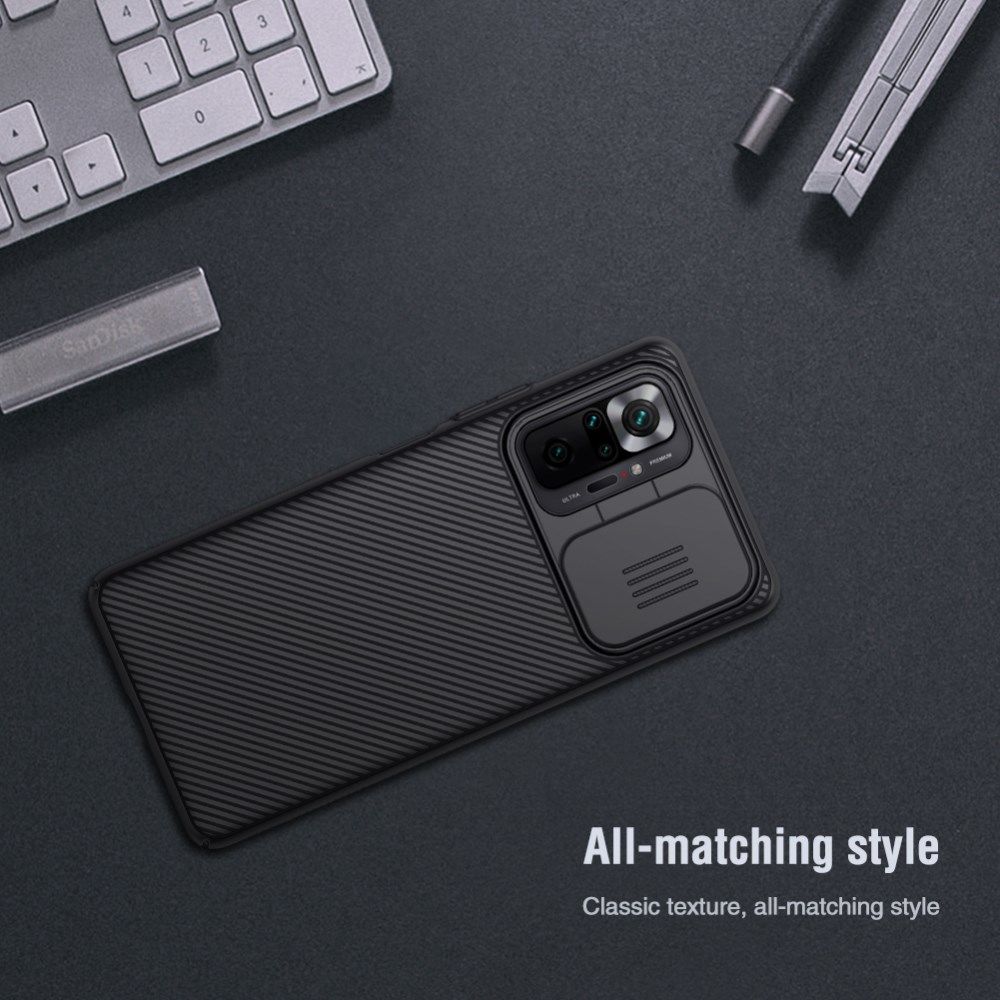 Nillkin CamShield Xiaomi Redmi Note 10 Pro Hoesje Camera Slider Zwart afbeelding 8