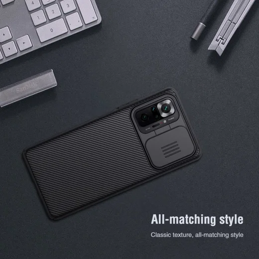 Nillkin CamShield Xiaomi Redmi Note 10 Pro Hoesje Camera Slider Zwart afbeelding 8