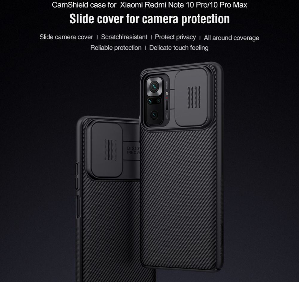 Nillkin CamShield Xiaomi Redmi Note 10 Pro Hoesje Camera Slider Zwart afbeelding 6