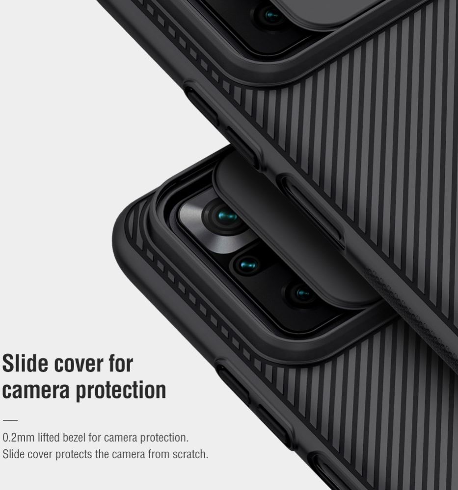 Nillkin CamShield Xiaomi Redmi Note 10 Pro Hoesje Camera Slider Zwart afbeelding 7