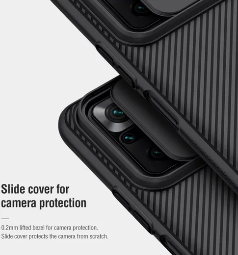 Nillkin CamShield Xiaomi Redmi Note 10 Pro Hoesje Camera Slider Zwart afbeelding 7