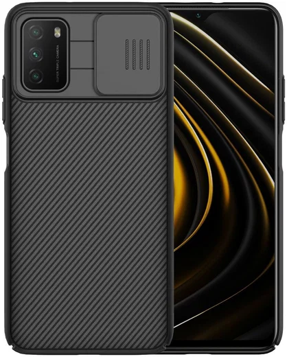 Nillkin CamShield Xiaomi Poco M3 Hoesje met Camera Slider Zwart afbeelding 1