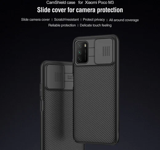 Nillkin CamShield Xiaomi Poco M3 Hoesje met Camera Slider Zwart afbeelding 5