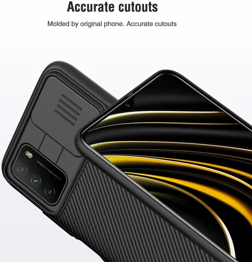 Nillkin CamShield Xiaomi Poco M3 Hoesje met Camera Slider Zwart afbeelding 8