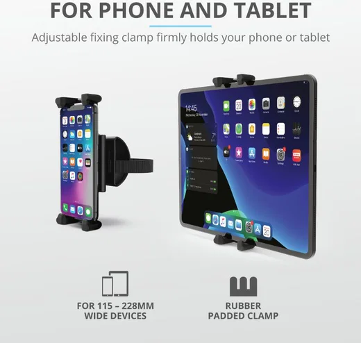 Trust Rheno Universele iPad/Tablet/Smartphone Hoofdsteun Houder Auto afbeelding 5