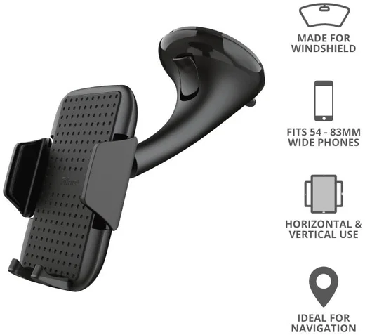 Trust Runo 360° Verstelbare Telefoonhouder voor Voorruit in de Auto afbeelding 5