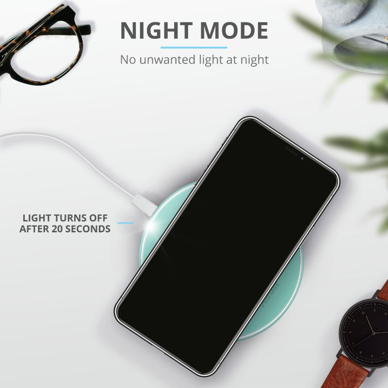 Trust Qylo Draadloze Oplader 10W Fast Charge + MicroUSB kabel 1M Mint afbeelding 9