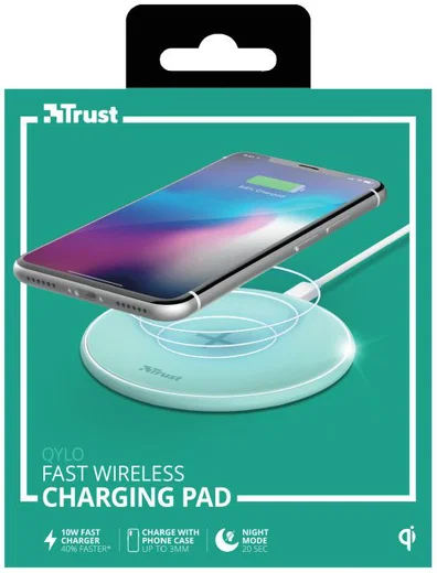 Trust Qylo Draadloze Oplader 10W Fast Charge + MicroUSB kabel 1M Mint afbeelding 13