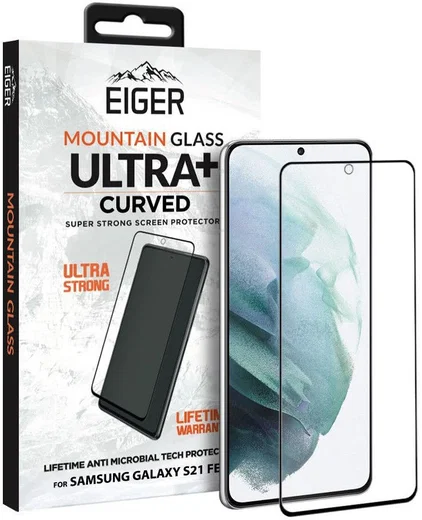 Eiger ULTRA+ Samsung Galaxy S21 FE Screen Protector Antibacterieel afbeelding 1