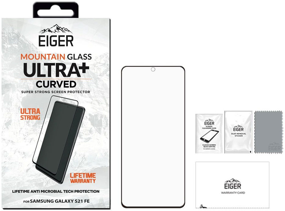 Eiger ULTRA+ Samsung Galaxy S21 FE Screen Protector Antibacterieel afbeelding 4