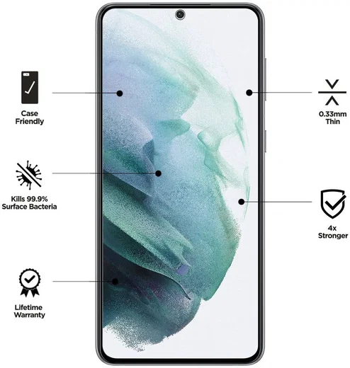 Eiger ULTRA+ Samsung Galaxy S21 FE Screen Protector Antibacterieel afbeelding 3