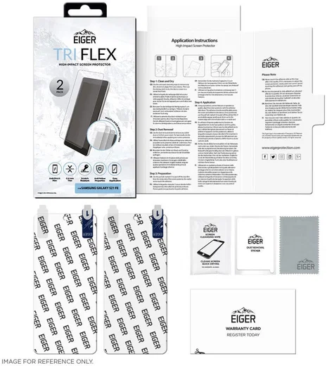 Eiger Samsung Galaxy S21 FE Display Folie Screen Protector (2-Pack) afbeelding 6