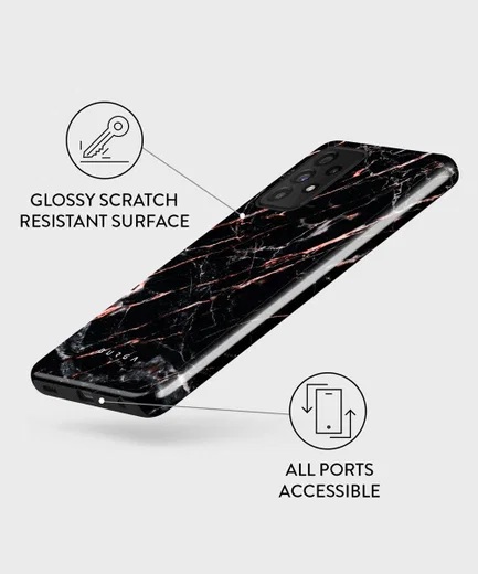 Burga Tough Case Samsung Galaxy A52 / A52S Hoesje Rose Gold Marble afbeelding 5