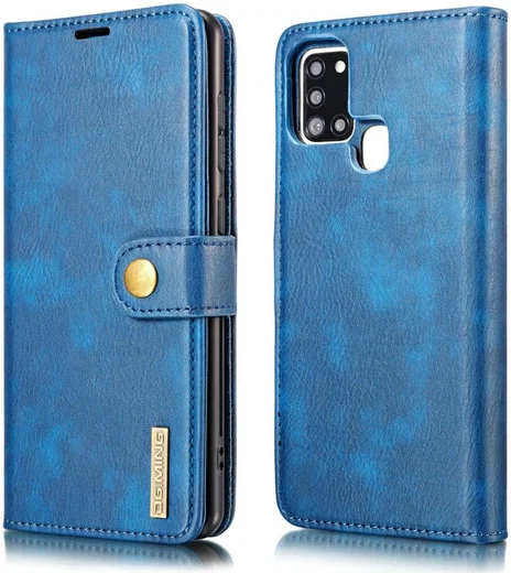 Samsung Galaxy A21s Hoesje 2-in-1 Book Case en Back Cover Blauw afbeelding 6