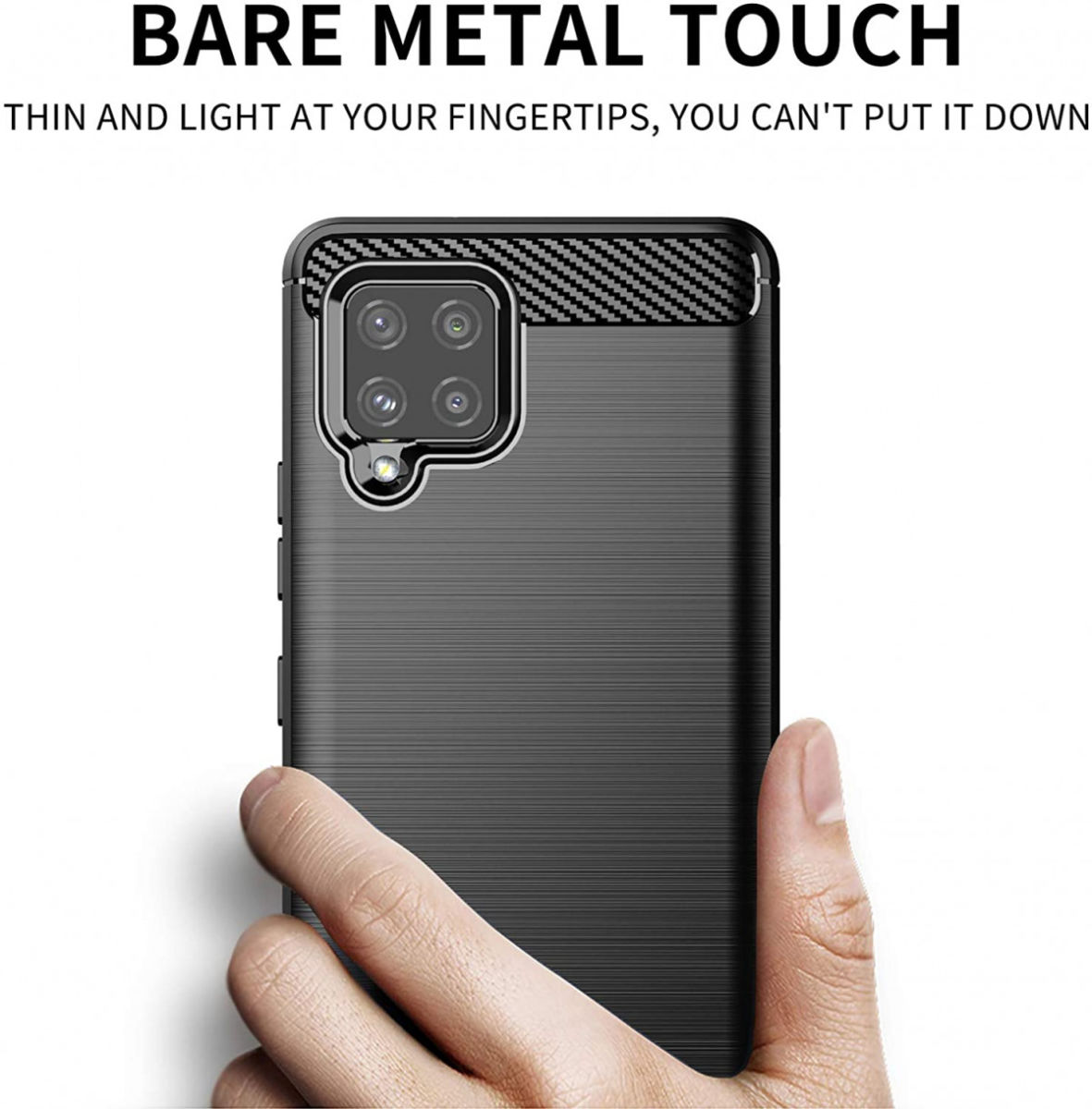 Samsung Galaxy A42 Hoesje Geborsteld TPU Flexibele Back Cover Blauw afbeelding 11