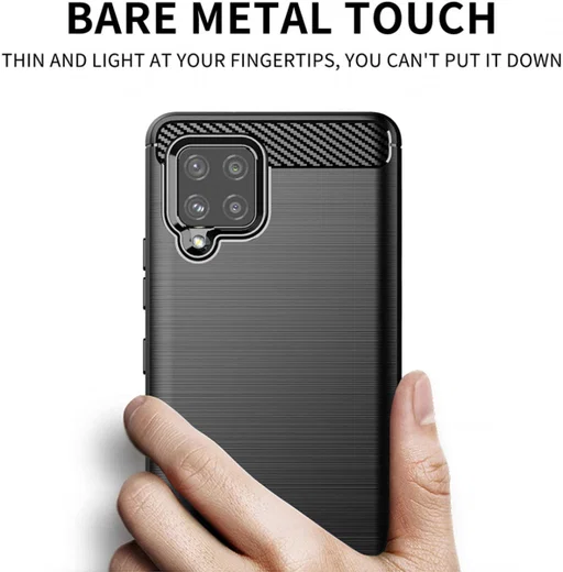 Samsung Galaxy A42 Hoesje Geborsteld TPU Flexibele Back Cover Blauw afbeelding 11