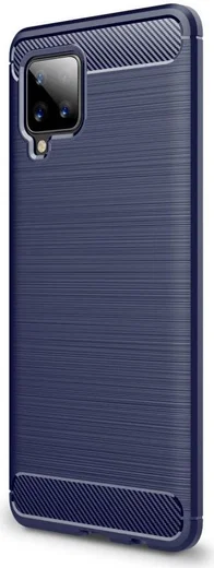 Samsung Galaxy A42 Hoesje Geborsteld TPU Flexibele Back Cover Blauw afbeelding 2