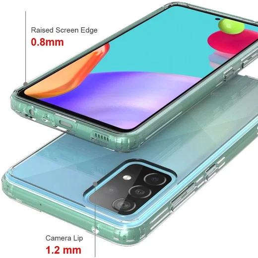 Samsung Galaxy A52 / A52S Hoesje Hybride Armor Back Cover Transparant afbeelding 2