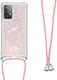 Samsung Galaxy A52 / A52S Hoesje met Koord Shockproof TPU Glitter Roze afbeelding 6