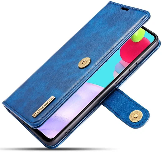 DG Ming Samsung Galaxy A52 / A52S Hoesje 2-in-1 Book Case en Back Cover Blauw afbeelding 4