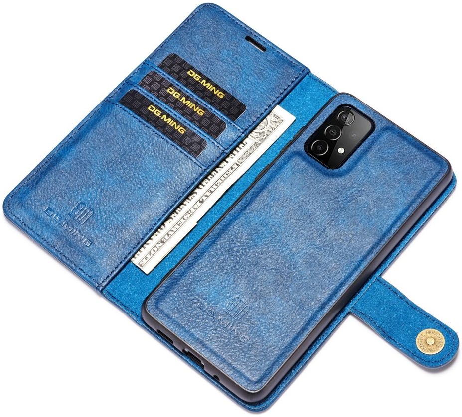 DG Ming Samsung Galaxy A52 / A52S Hoesje 2-in-1 Book Case en Back Cover Blauw afbeelding 2