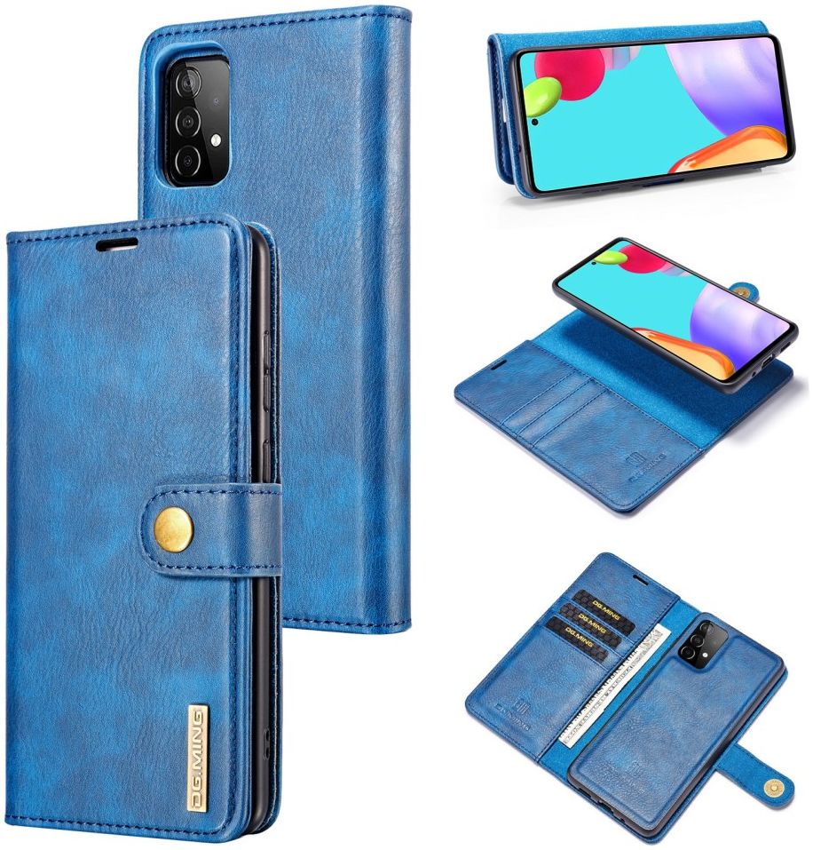 DG Ming Samsung Galaxy A52 / A52S Hoesje 2-in-1 Book Case en Back Cover Blauw afbeelding 6
