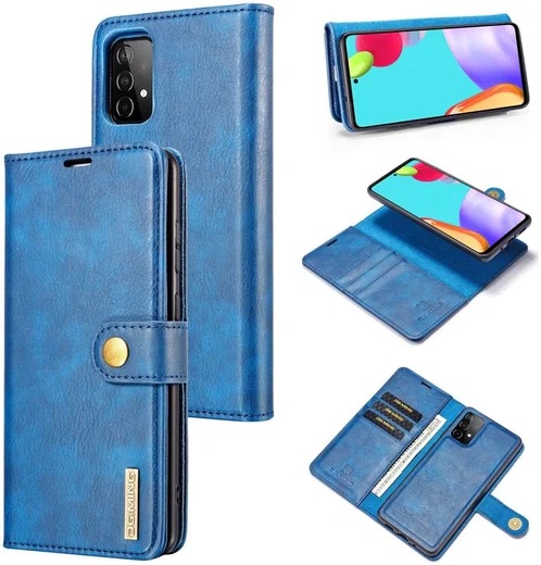DG Ming Samsung Galaxy A52 / A52S Hoesje 2-in-1 Book Case en Back Cover Blauw afbeelding 6