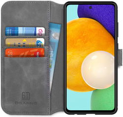 DG Ming Samsung Galaxy A52 / A52S Hoesje Retro Wallet Book Case Grijs afbeelding