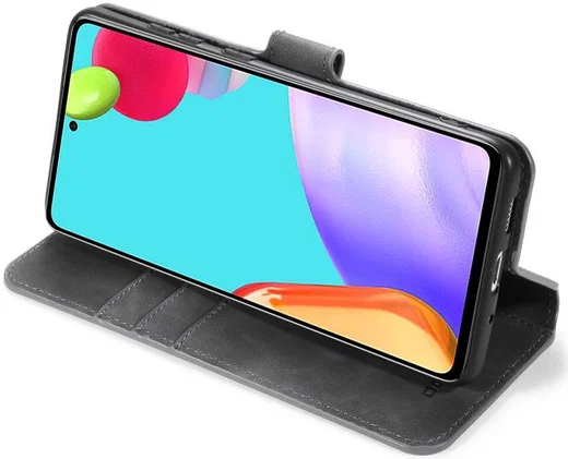 DG Ming Samsung Galaxy A52 / A52S Hoesje Retro Wallet Book Case Grijs afbeelding 6