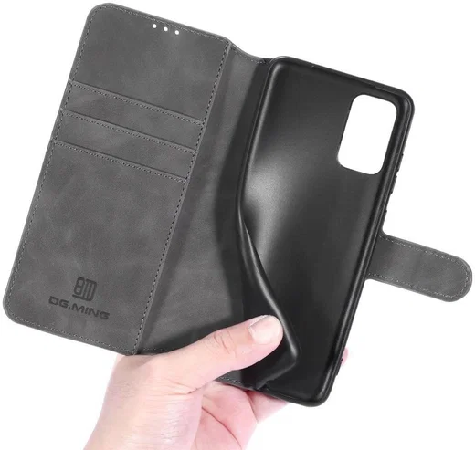 DG Ming Samsung Galaxy A52 / A52S Hoesje Retro Wallet Book Case Grijs afbeelding 3