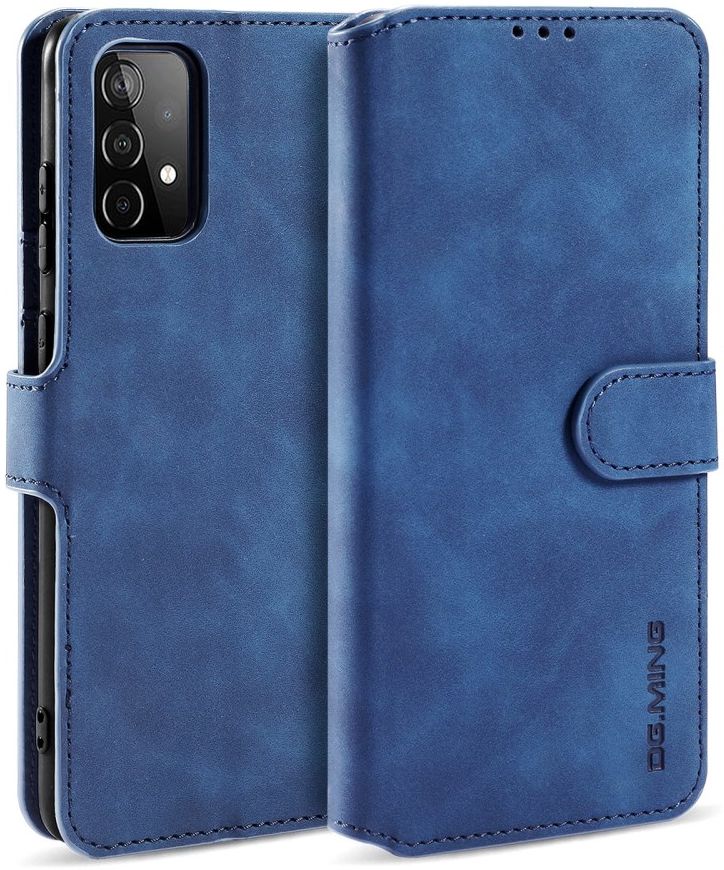 DG Ming Samsung Galaxy A52 / A52S Hoesje Retro Wallet Book Case Blauw afbeelding 2