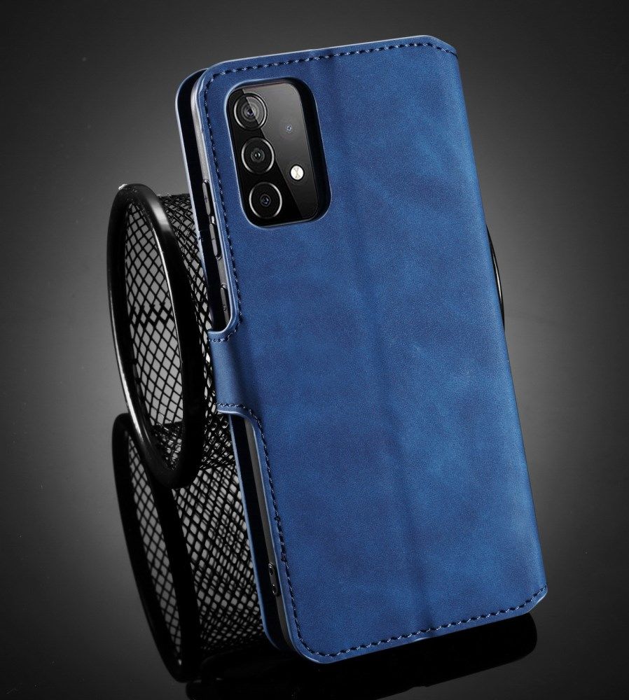 DG Ming Samsung Galaxy A52 / A52S Hoesje Retro Wallet Book Case Blauw afbeelding 14