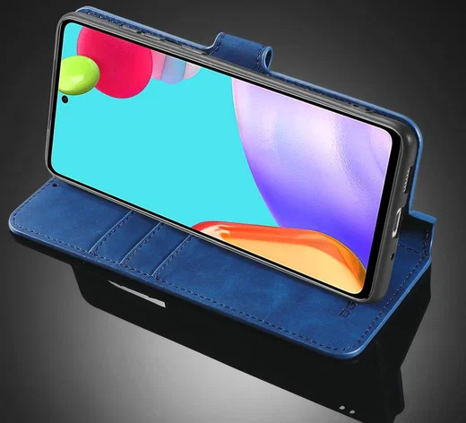 DG Ming Samsung Galaxy A52 / A52S Hoesje Retro Wallet Book Case Blauw afbeelding 8