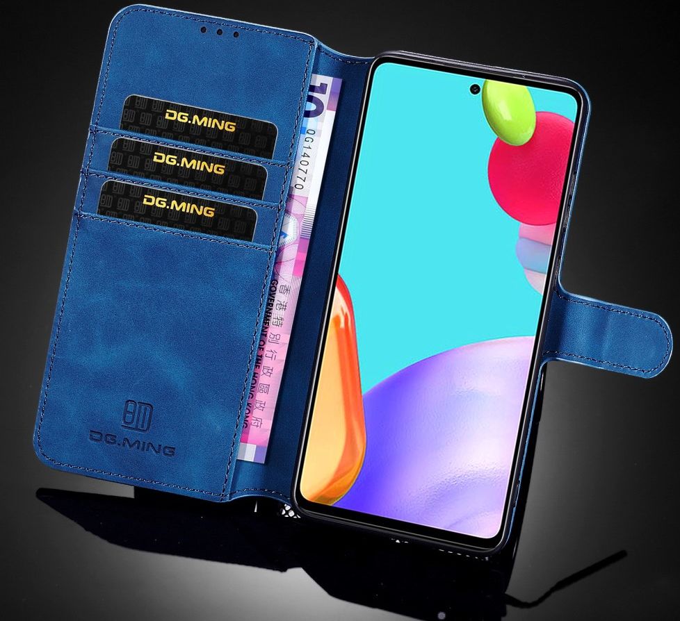 DG Ming Samsung Galaxy A52 / A52S Hoesje Retro Wallet Book Case Blauw afbeelding 7
